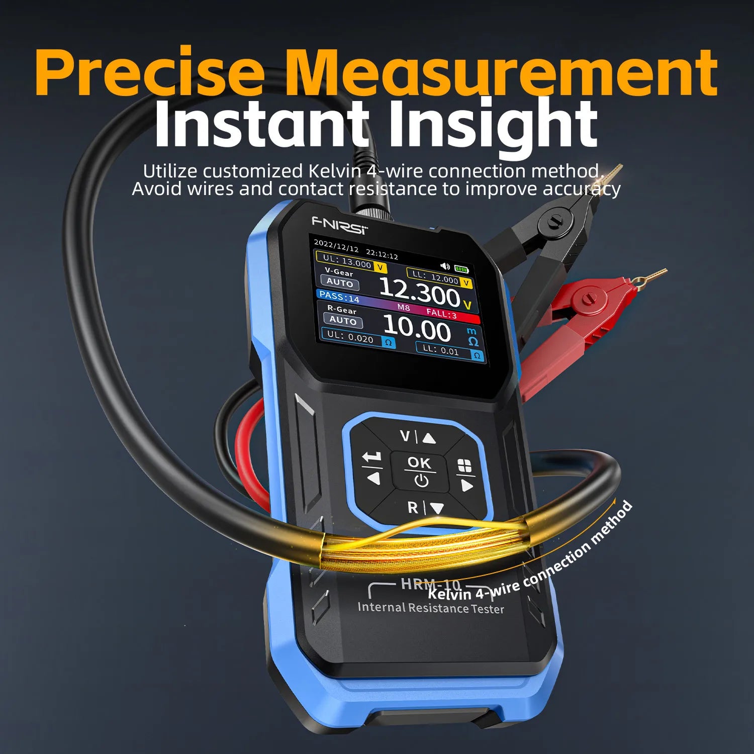 FNIRSI HRM-10 Batterietester für Spannung und Innenwiderstand – Produktbild 5