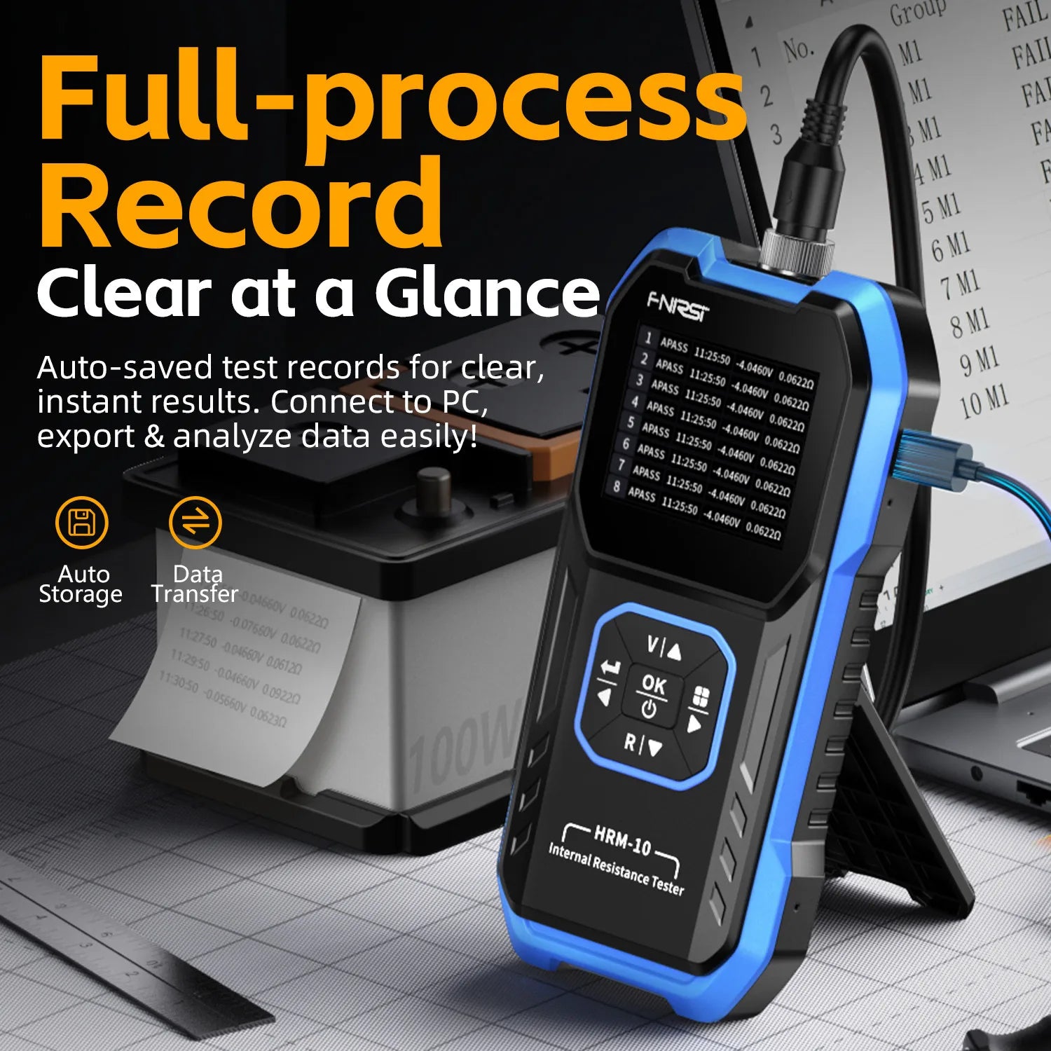 FNIRSI HRM-10 Batterietester für Spannung und Innenwiderstand – Produktbild 3